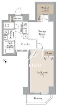 グランフェリシア巣鴨 801 間取り図