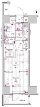 プレミアムキューブ上野 401 間取り図