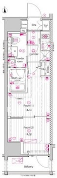 プレミアムキューブ上野 302 間取り図
