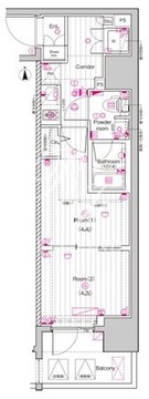 プレミアムキューブ上野 303 間取り図
