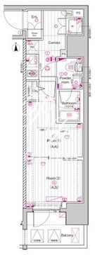 プレミアムキューブ上野 403 間取り図