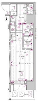 プレミアムキューブ上野 803 間取り図