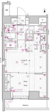 プレミアムキューブ上野 1001 間取り図