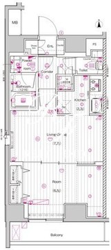 プレミアムキューブ上野 1201 間取り図
