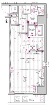 プレミアムキューブ上野 902 間取り図