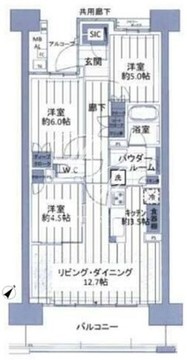 晴海フラッグ SUN-F-206 間取り図