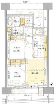 晴海フラッグ SUN-C-1002 間取り図