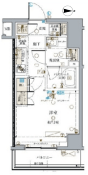 クレヴィスタ大島1 602 間取り図