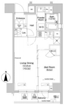 プラウドフラット錦糸町 1101 間取り図