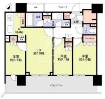 晴海フラッグ SUN-D-1011 間取り図