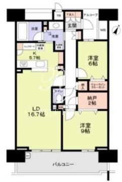 晴海フラッグ SEA-A-603 間取り図