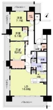 晴海フラッグ SEA-E-1201 間取り図