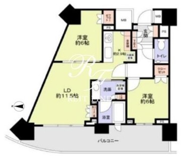 晴海フラッグ SUN-D-803 間取り図