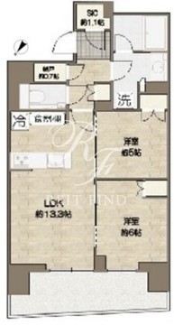 晴海フラッグ SUN-B-1117 間取り図