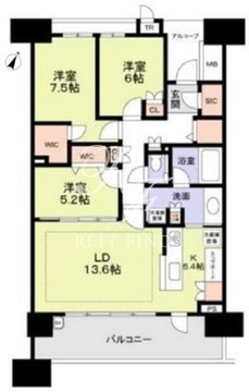 晴海フラッグ SEA-A-807 間取り図