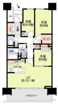 晴海フラッグ SUN-A-904 間取り図
