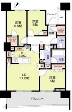 晴海フラッグ SUN-B-1311 間取り図
