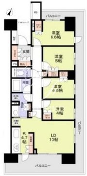 晴海フラッグ PARK-E-610 間取り図