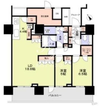 晴海フラッグ SUN-F-1602 間取り図