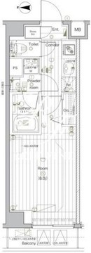 プレミアムキューブG北新宿DEUX 403 間取り図