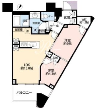 パークタワー勝どき S-2906 間取り図
