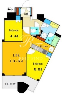 パークタワー勝どき S-2816 間取り図