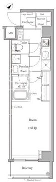 スカイコートヴィスタ隅田公園 204 間取り図
