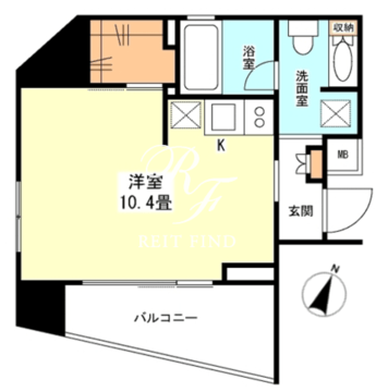 プラティーク新宿ウエスト 501 間取り図