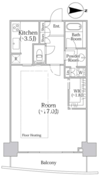河田町ガーデン C-3305 間取り図