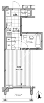 カスタリア麻布十番七面坂 210 間取り図