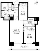 パークタワー芝浦ベイワードアーバンウイング 1306 間取り図
