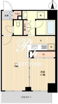 ザ・パーククロス広尾 401 間取り図