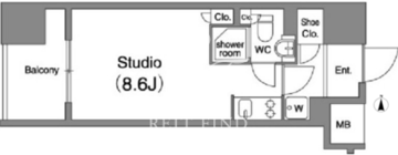 プライマル笹塚 101 間取り図