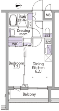 イプセ初台 503 間取り図