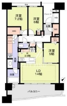 晴海フラッグ SEA-D-807 間取り図