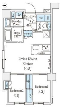 アジールコート山手動坂 601 間取り図