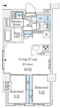 アジールコート山手動坂 301 間取り図