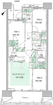 晴海フラッグ PARK-F-406 間取り図