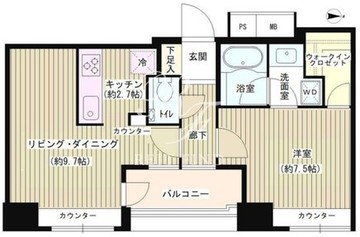 グランスイート虎ノ門 1508 間取り図