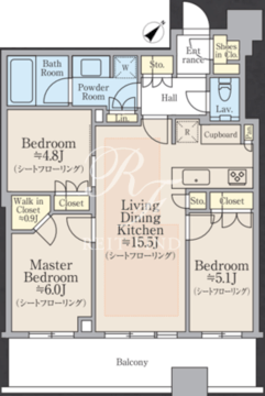 パークタワー勝どき S-2714 間取り図