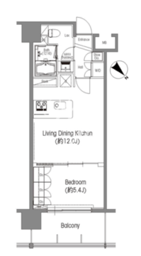 BPRレジデンス三田伊皿子坂 511 間取り図