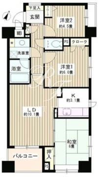 コンフィール日本橋アクアシティ 901 間取り図