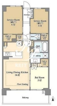 ドゥーエ町屋 306 間取り図