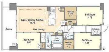 ドゥーエ町屋 302 間取り図