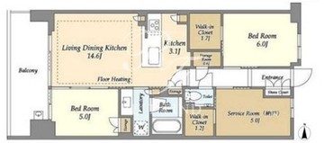ドゥーエ町屋 502 間取り図