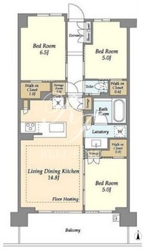 ドゥーエ町屋 707 間取り図