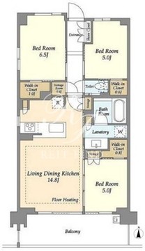 ドゥーエ町屋 703 間取り図