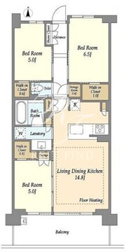 ドゥーエ町屋 708 間取り図