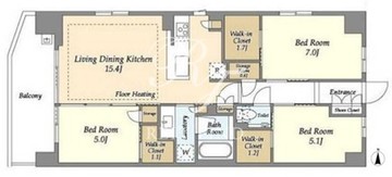 ドゥーエ町屋 301 間取り図