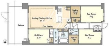 ドゥーエ町屋 102 間取り図
